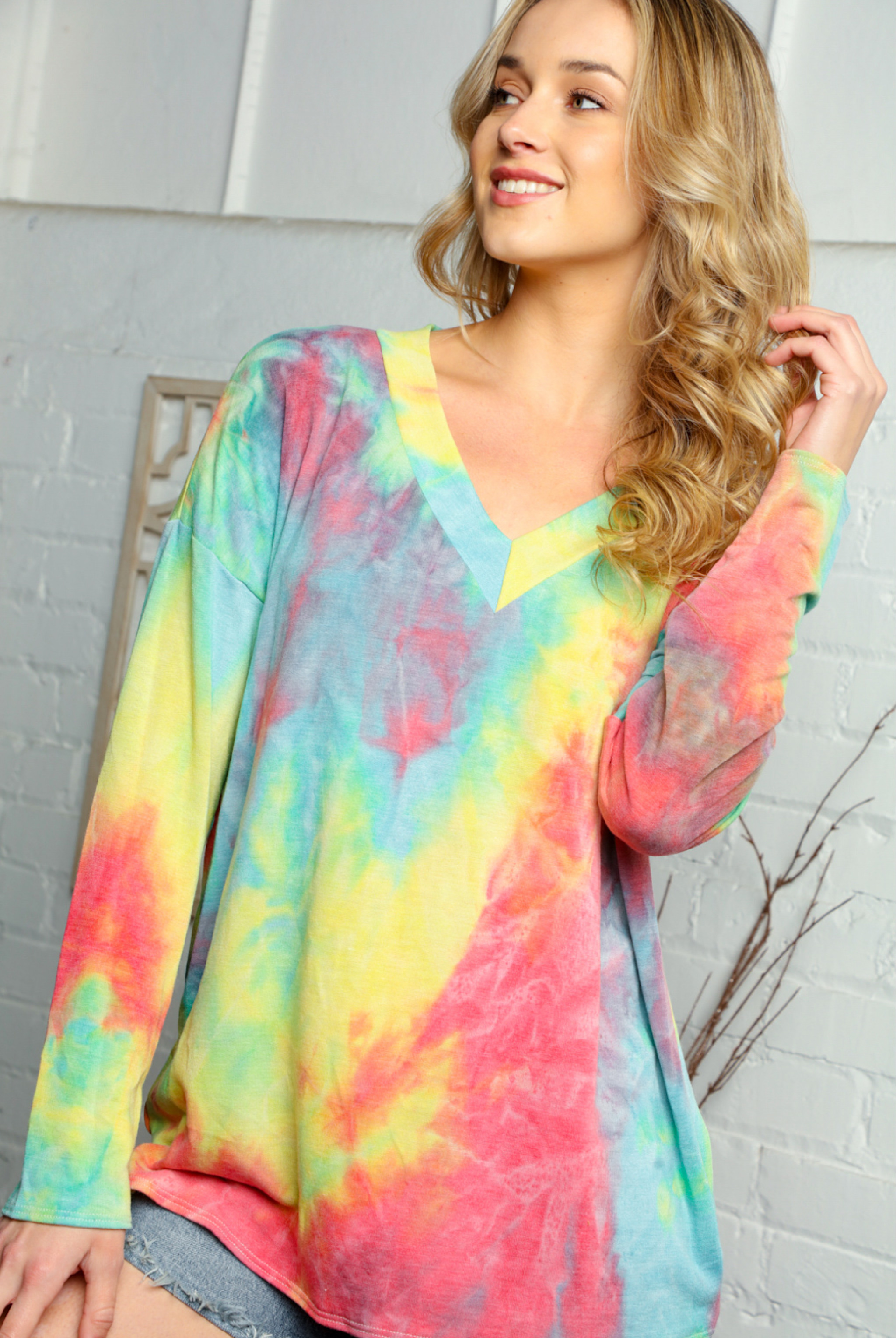 tie dye tunic tops